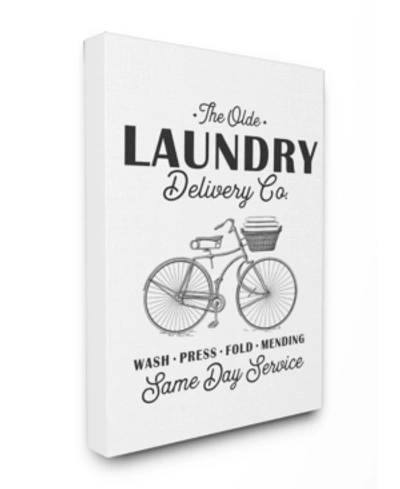 Stupell Industries Olde Laundry Delivery Co Vintage-inspired Bike Canvas Wall Art, 30" X 40" In Multi