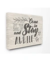 STUPELL INDUSTRIES COME IN STAY AWHILE TAKE YOUR SHOES OFF CANVAS WALL ART, 30" X 40"