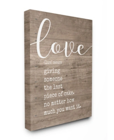 Stupell Industries Love Definition Planked Canvas Wall Art, 30" X 40" In Multi