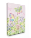 Stupell Industries The Kids Room Pastel Butterflies And Flowers Canvas Wall Art, 30" X 40" In Multi