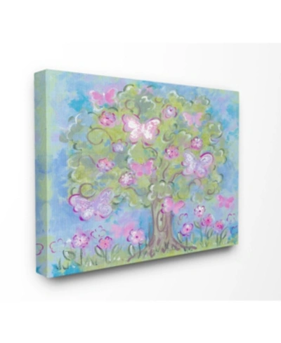 Stupell Industries The Kids Room Pastel Butterfly Tree Canvas Wall Art, 30" X 40" In Multi