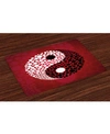 AMBESONNE YING YANG PLACE MATS, SET OF 4