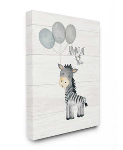 Stupell Industries Adventure Is Out There Zebra Canvas Wall Art, 30" X 40" In Multi