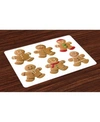 AMBESONNE GINGERBREAD MAN PLACE MATS, SET OF 4