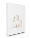 STUPELL INDUSTRIES BABY BUNNY WITH PINK BOW CANVAS WALL ART, 30" X 40"