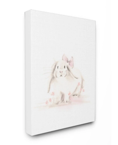 Stupell Industries Baby Bunny With Pink Bow Canvas Wall Art, 30" X 40" In Multi