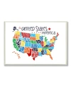 Stupell Industries Home Decor Use Rainbow Typography Map On White Background Wall Plaque Art, 12.5" X 18.5" In Multi