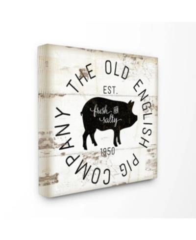 Stupell Industries Old English Pig Co Vintage-inspired Sign Cavnas Wall Art, 24" X 24" In Multi