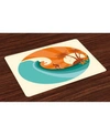 AMBESONNE RIDE THE WAVE PLACE MATS, SET OF 4