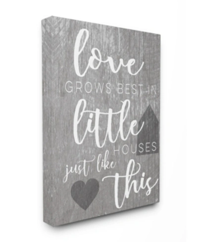 Stupell Industries Love Grows Best In Little Houses Canvas Wall Art, 16" X 20" In Multi