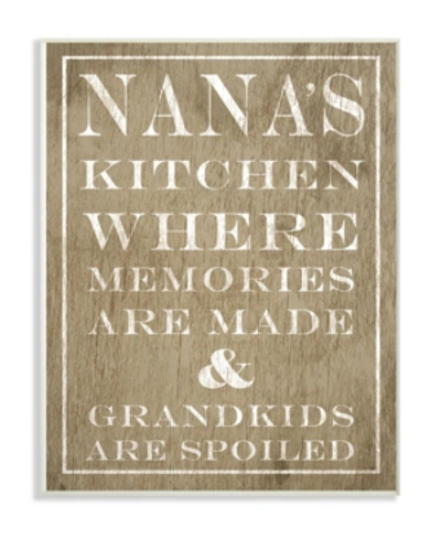 Stupell Industries Nanas Kitchen And Spoiled Grandkids Light Wall Plaque Art, 10" X 15" In Multi