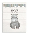 Stupell Industries Stronger Than You Think Hippo Wall Plaque Art, 10" X 15" In Multi