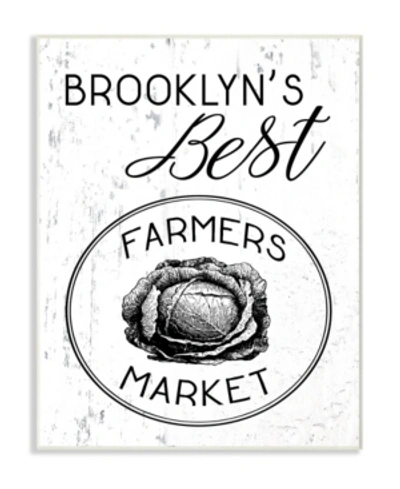Stupell Industries Brooklyns Best Farmers Market Wall Plaque Art, 10" X 15" In Multi