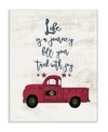 Stupell Industries Fill Your Tank With Joy Vintage-inspired Truck Illustration Wall Plaque Art, 10" X 15" In Multi