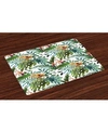 Ambesonne Leaf Place Mats, Set Of 4 In Multi