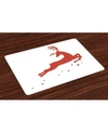 Ambesonne Place Mats, Set Of 4 In Red