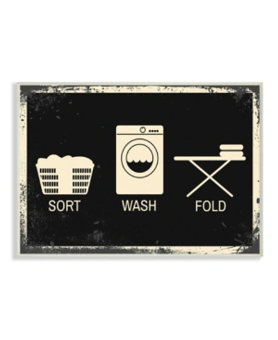 Stupell Industries Sort Wash Fold Symbols Industrial Wall Plaque Art, 12.5" X 18.5" In Multi