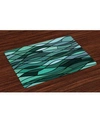 Ambesonne Teal Place Mats, Set Of 4 In Multi