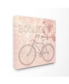 STUPELL INDUSTRIES BONJOUR VINTAGE-INSPIRED BICYCLE PARIS CANVAS WALL ART, 24" X 24"
