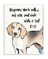 STUPELL INDUSTRIES HAPPINESS IS A WET NOSE AND A TAIL WALL PLAQUE ART, 10" X 15"