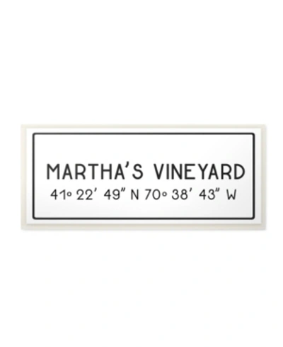 Stupell Industries Plate City Coordinates Martha's Vineyard Wall Plaque Art, 7" X 17" In Multi