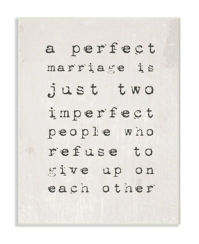 Stupell Industries A Perfect Marriage Wall Plaque Art, 10" X 15" In Multi