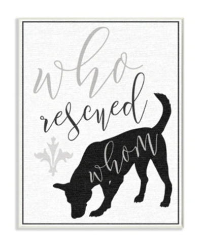 Stupell Industries Who Rescued Whom? Dog Typography Wall Plaque Art, 10" X 15" In Multi