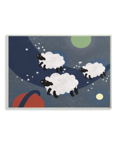 Stupell Industries Sheep In Space Wall Plaque Art, 12.5" X 18.5" In Multi