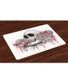 AMBESONNE DAY OF THE DEAD PLACE MATS, SET OF 4