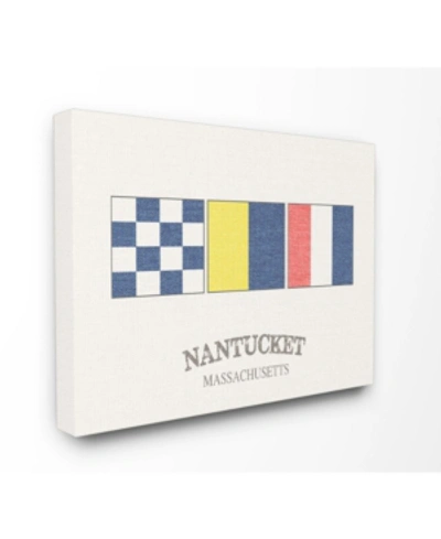 Stupell Industries Nantucket Nautical Flags Canvas Wall Art, 16" X 20" In Multi