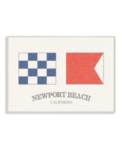 Stupell Industries Newport Beach Nautical Flags Wall Plaque Art, 10" X 15" In Multi
