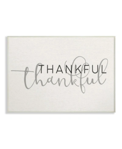 Stupell Industries Thankful Typography Wall Plaque Art, 12.5" X 18.5" In Multi