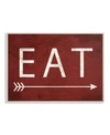 STUPELL INDUSTRIES EAT WITH ARROW RED WALL PLAQUE ART, 12.5" X 18.5"