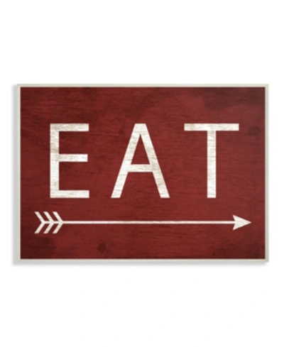 Stupell Industries Eat With Arrow Red Wall Plaque Art, 12.5" X 18.5" In Multi