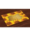 AMBESONNE SUNFLOWER PLACE MATS, SET OF 4