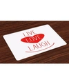 AMBESONNE LIVE LAUGH LOVE PLACE MATS, SET OF 4