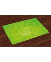 AMBESONNE LIME GREEN PLACE MATS, SET OF 4