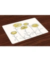 Ambesonne Flower Place Mats, Set Of 4 In Multi