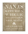 Stupell Industries Nanas Kitchen And Spoiled Grandkids Light Wall Plaque Art, 12.5" X 18.5" In Multi