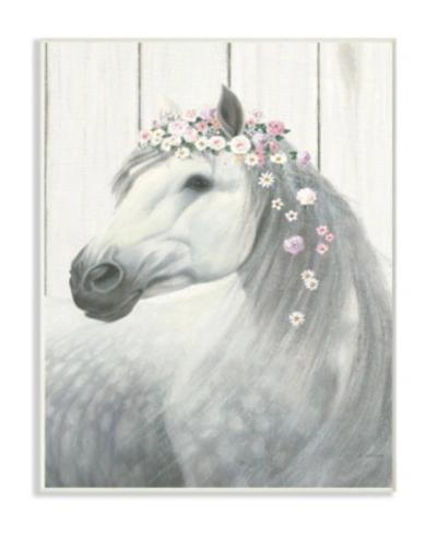 Stupell Industries Spirit Stallion Horse With Flower Crown Wall Plaque Art, 12.5" X 18.5" In Multi