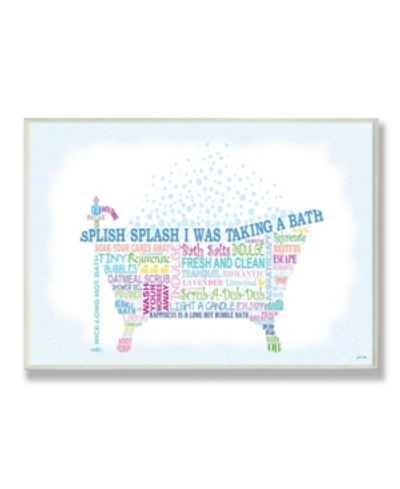 Stupell Industries Home Decor Splish Splash Typography Bathroom Wall Plaque Art, 12.5" X 18.5" In Multi