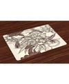 Ambesonne Hummingbirds Place Mats, Set Of 4 In Ivory