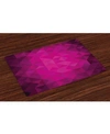 AMBESONNE HOT PINK PLACE MATS, SET OF 4
