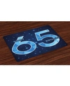 AMBESONNE 65TH BIRTHDAY PLACE MATS, SET OF 4