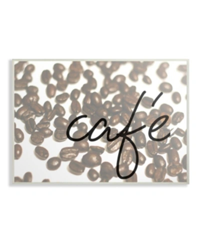 Stupell Industries Cafe Coffee Beans In Cursive Wall Plaque Art, 12.5" X 18.5" In Multi