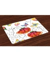 Ambesonne Nature Place Mats, Set Of 4 In Multi