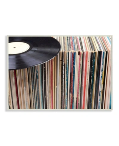 Stupell Industries Vintage-inspired Records Display Wall Plaque Art, 12.5" X 18.5" In Multi