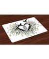 AMBESONNE TREE OF LIFE PLACE MATS, SET OF 4