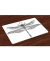 AMBESONNE DRAGONFLY PLACE MATS, SET OF 4