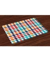 AMBESONNE CHECKERED PLACE MATS, SET OF 4